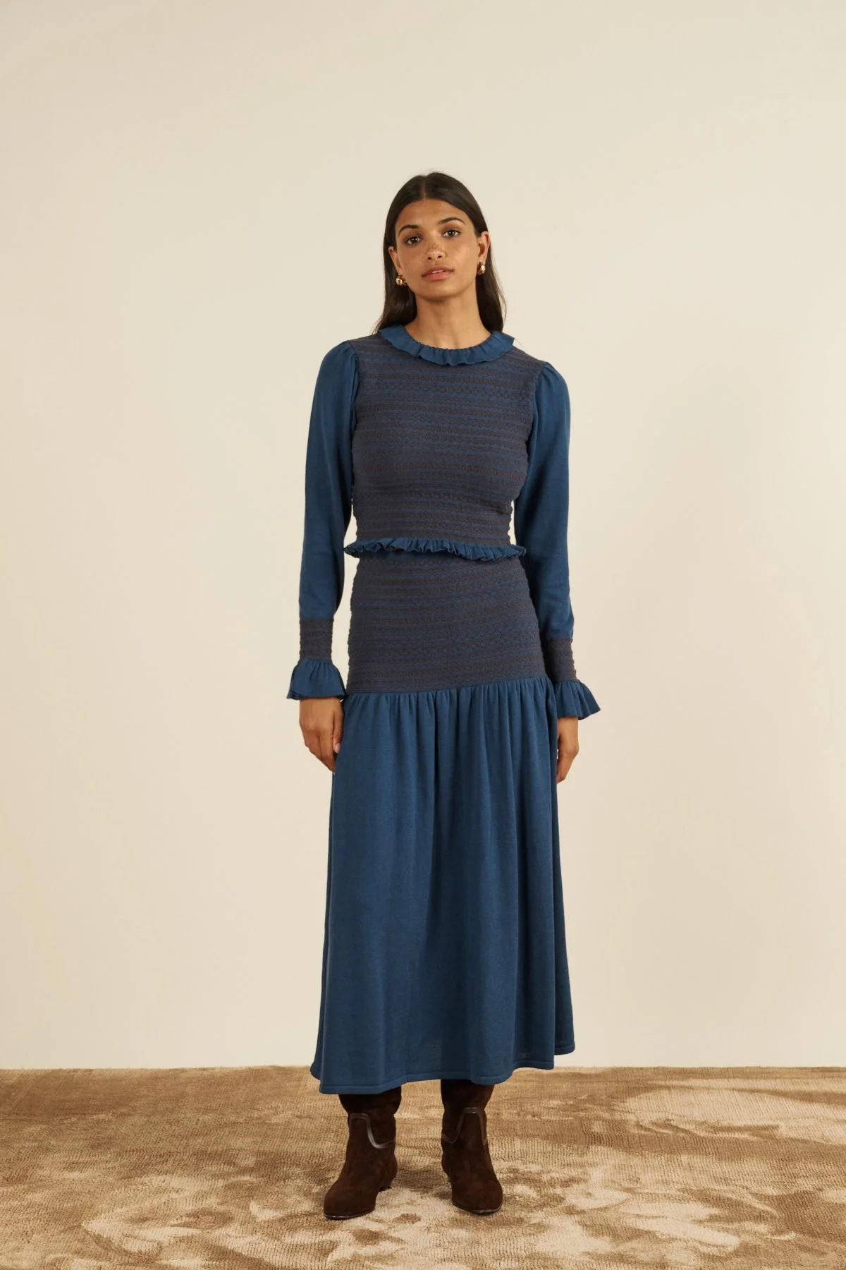Long Owl Knit Skirt