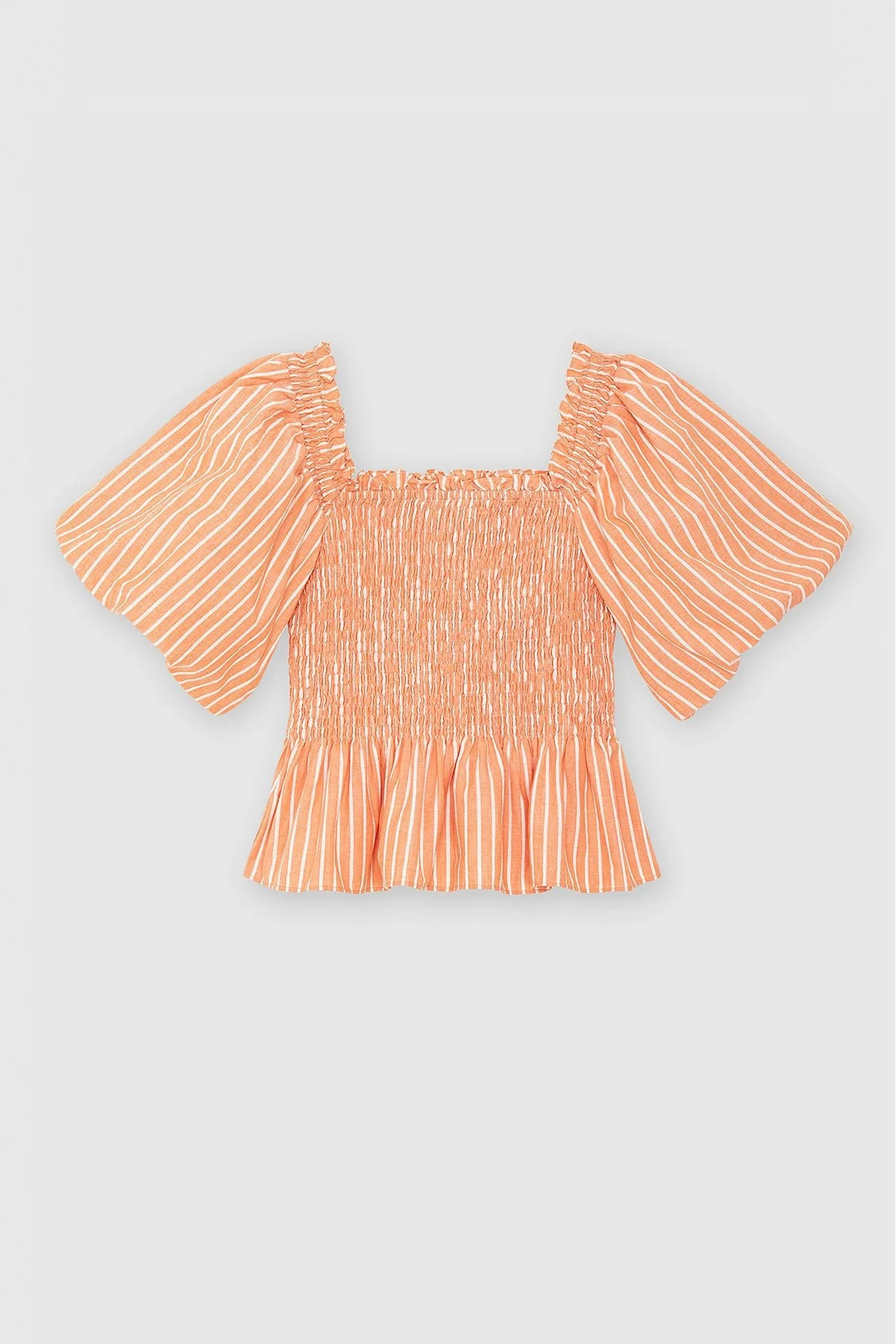 Soazig Shirt Smocks Orange Stripes - Image 2